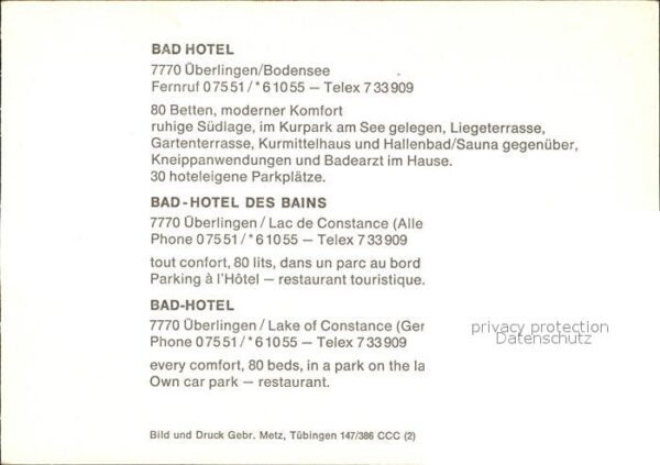 Ueberlingen Bodensee Bad Hotel – Bild 2