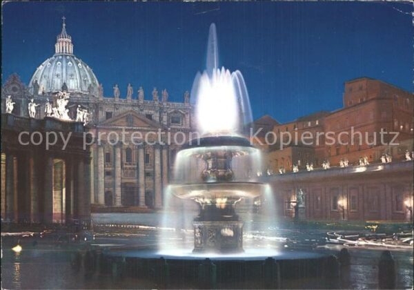 Rom Roma Heiliger Petrus Platz bei Nacht