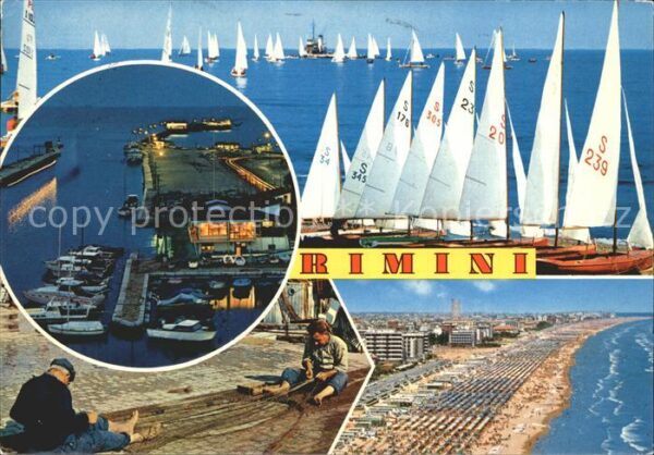 Rimini Strand Segelboote