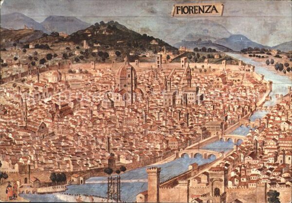 Firenze Florenz Stadtansicht 1480
