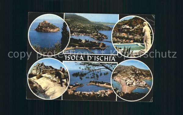 Ischia Castello Aragonese Panorama Fliegeraufn