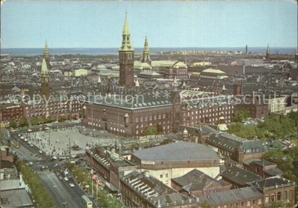 Kopenhagen Fliegeraufnahme Rathaus Schloss Christi