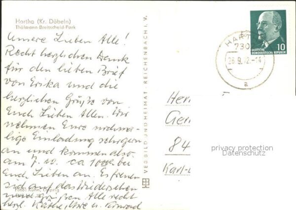 Hartha Doebeln Thälmann Breitscheid- Park – Bild 2