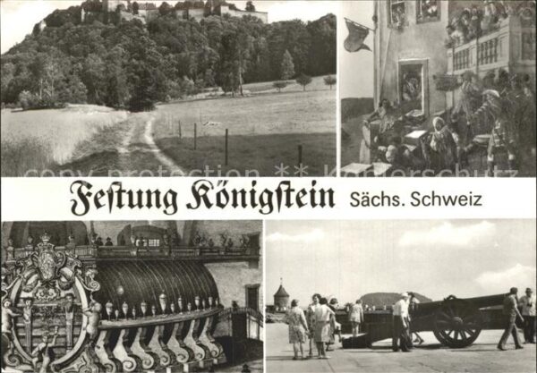Koenigstein Saechsische Schweiz Festung Pagenbett Historisches Fass Kan