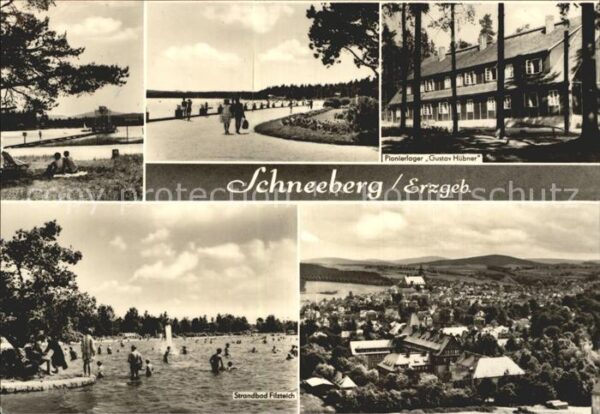 Schneeberg Erzgebirge Strandbad Filzteich Pionierlager Gustav