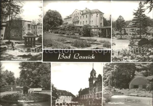 Bad Lausick Musikpavillon Vogelbrunnen Kurmittelhau
