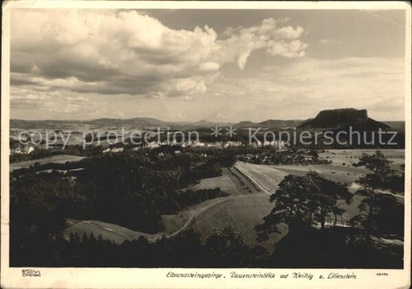 Rathen Saechsische Schweiz Elbrandsteingebirge Rauensteinblick Wei