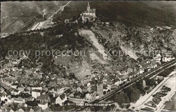 Braubach Rhein Fliegeraufnahme Hotel-Först-Kaiserhof