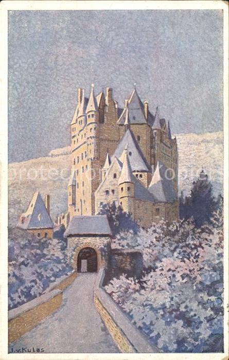 Burg Eltz Künstlerkarte J. v. Kulas