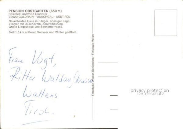 Goldrain Vinschgau Pension Obstgarten – Bild 2