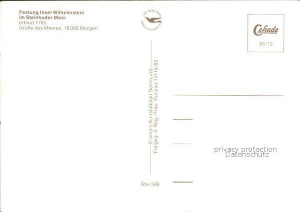 Insel Wilhelmstein Fliegeraufnahme Festung – Bild 2