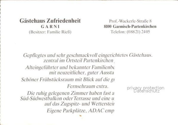 Garmisch-Partenkirchen Gästehaus Zufriedenheit – Bild 2