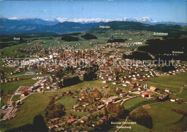 Lindenberg Allgaeu Fliegeraufnahme Pfänder Scheidegg Walds