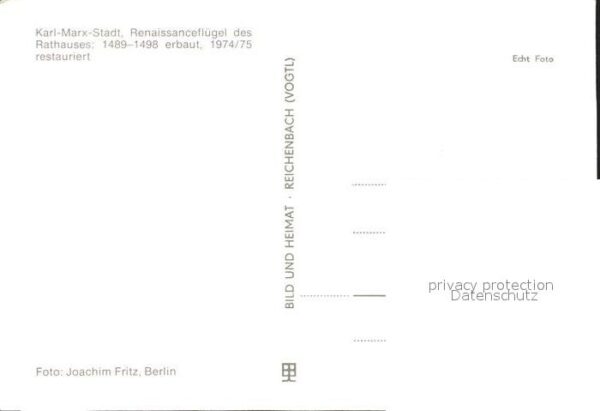Karl-Marx-Stadt Renaissanceflügel Rathaus – Bild 2