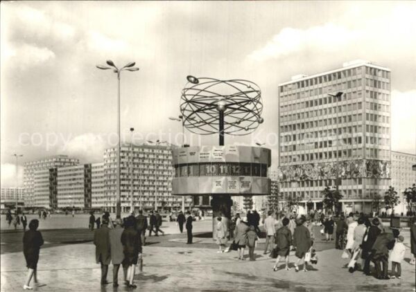 Berlin Urania-Säule Weltzeituhr Haus Lehrers
