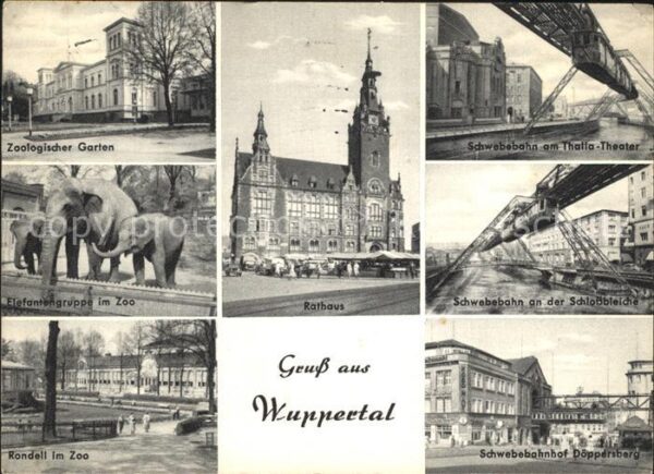 Wuppertal Rathaus Schwebebahn Schlossbleiche Zoo