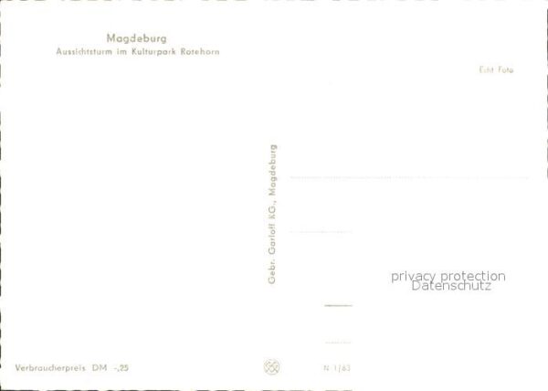 Magdeburg Aussichtsturm Kulturpark Rotehorn – Bild 2