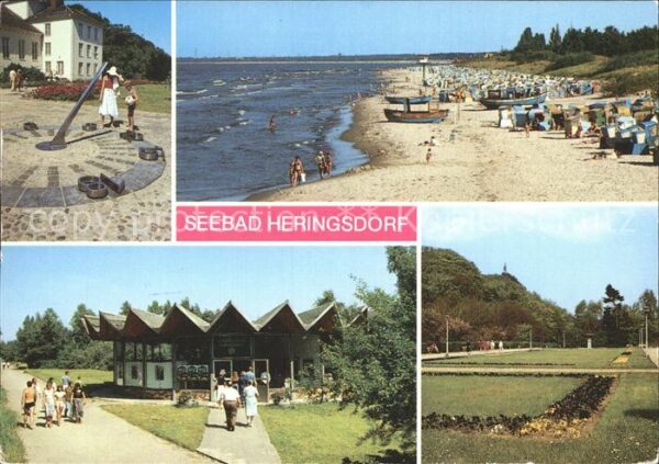 Heringsdorf Ostseebad Usedom Sonnenuhr Weststrand Promenade Kunstpav