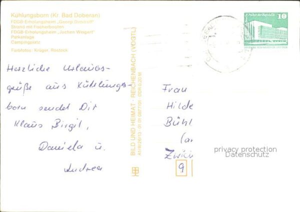 Kuehlungsborn Ostseebad Campingplatz Parkanlage Fischerbooten – Bild 2