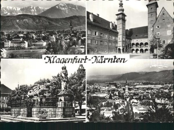 Klagenfurt Woerthersee Brunnen Gebäude