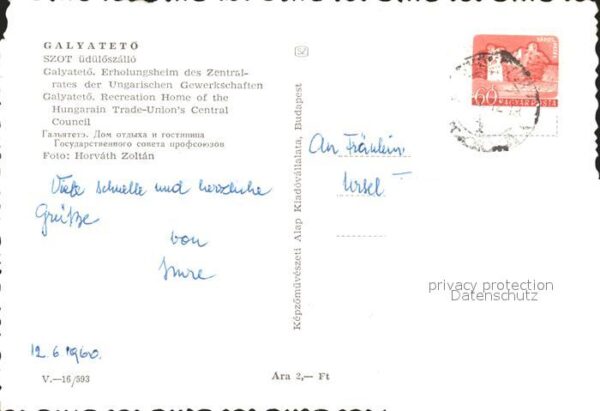 Galyatetoe Erholungsheim Zentralrates Ungarischen – Bild 2