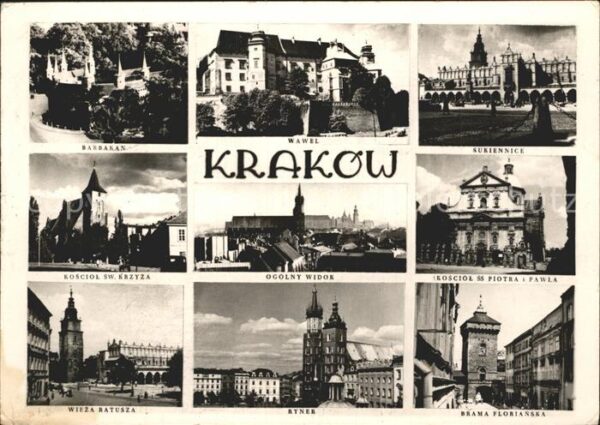 Krakow Krakau Wawel Sukiennice Brama Florianska