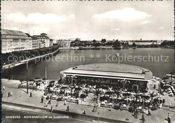 Hamburg Alsterpavillon Jungfernstieg Bahnpost