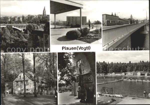 Plauen Vogtland Friedrich-Ebert-Brücke Freibad Alte Rat