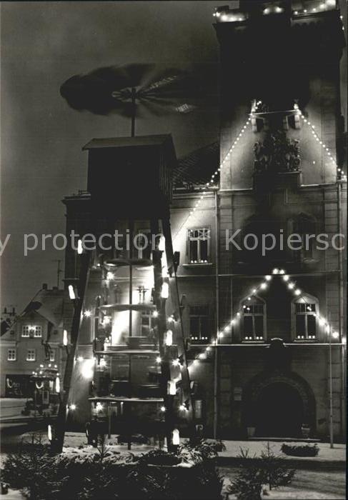 Schneeberg Erzgebirge Weihnachtspyramide Rathaus