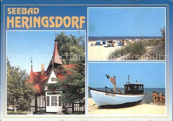 Heringsdorf Ostseebad Usedom Boot Strand Gebäude