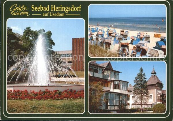 Heringsdorf Ostseebad Usedom Strand Brunnen Gebäude
