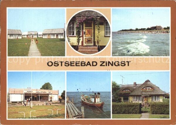 Zingst Ostseebad Bungalowdorf Fischerboot Rohrdachhaus S