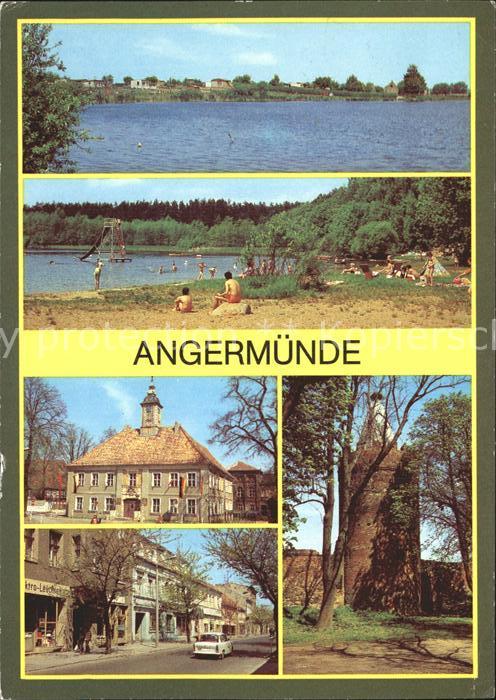 Angermuende Mündesee Strandbad Wolletzsee Rathaus P