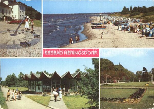 Heringsdorf Ostseebad Usedom Sonnenuhr Weststrand Promenade Kunstpav