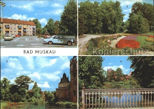 Bad Muskau Oberlausitz Platz des Friedens Park Moorbad Schloss