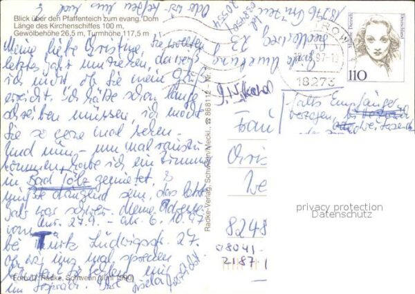 Schwerin Mecklenburg Pfaffenteich evangelische Dom – Bild 2