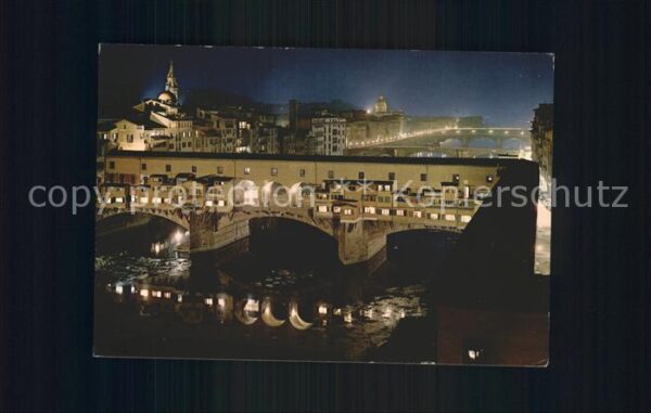 Firenze Florenz Ponte Vecchio Notturno