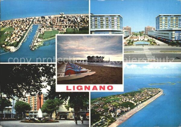Lignano Fliegeraufnahme Darsena Piazza Fontana