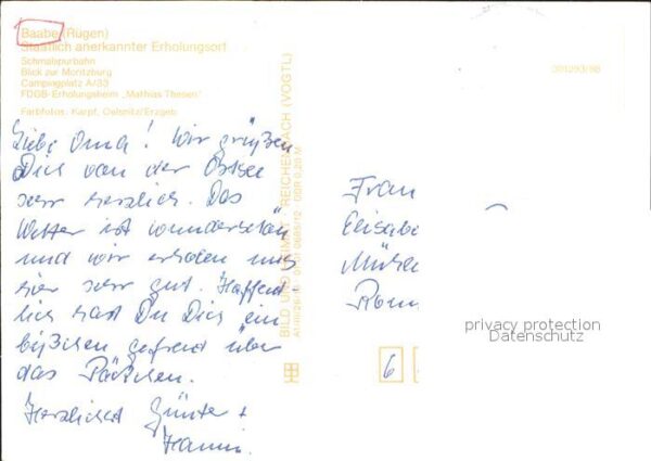 Baabe Ostseebad Ruegen Schmalspurbahn Moritzburg Campingplatz – Bild 2