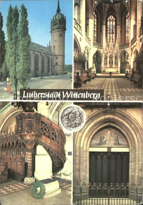 Wittenberg Lutherstadt Schloßkirche Luthergrab Thesentür