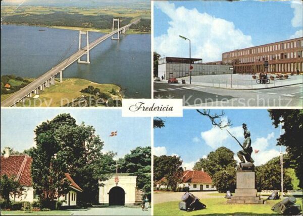 Fredericia Fliegeraufnahme Brücke Raadhuset Prinse