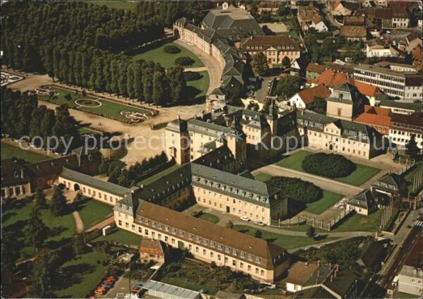 Schwetzingen Fliegeraufnahme Schloß mit Schloßgarten