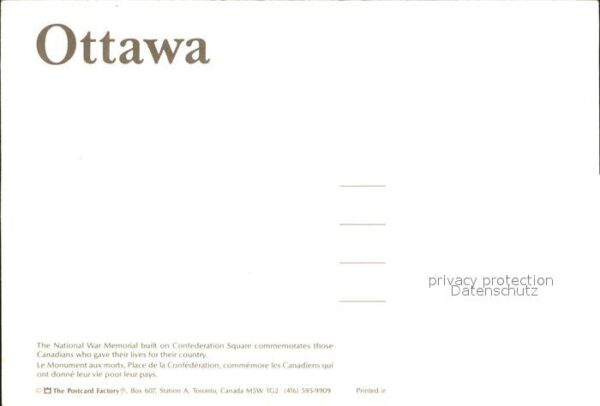Ottawa Ontario National War Memorial – Bild 2