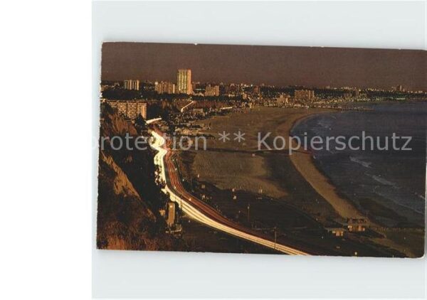 Santa Monica Highway in a lavender glow of dusk Paci