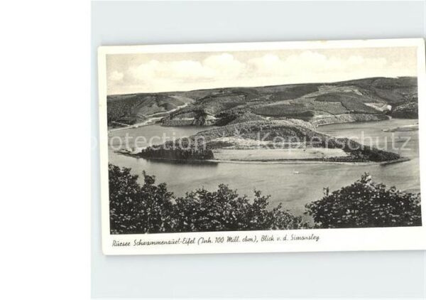 Heimbach Eifel Rursee Schwammenauel Blick vom Simonste