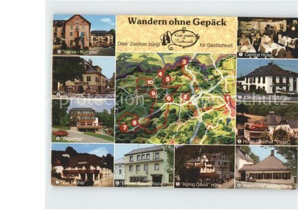 Frankenwald Region Wandern ohne Gepäck Karte Relexa Kurhot