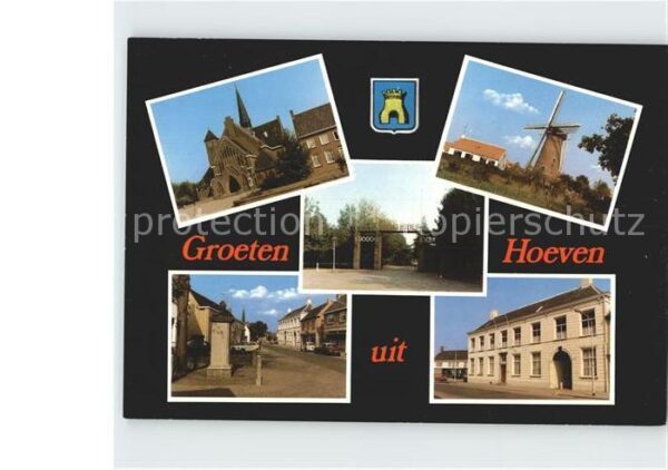 Hoeven Antwerpen Kirche Windmühle Strassenpartien