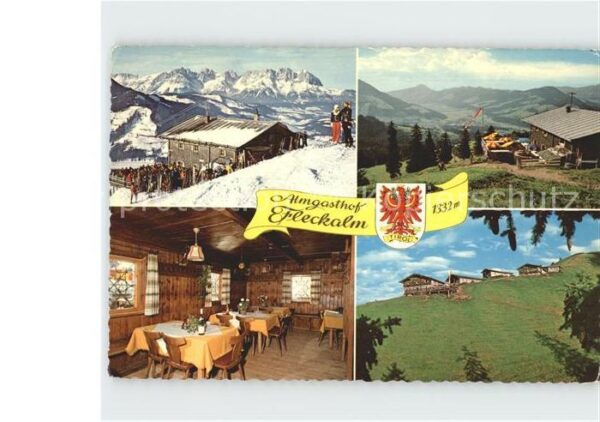 Kirchberg Tirol Almgasthof Fleckalm Gaststube Teilansic