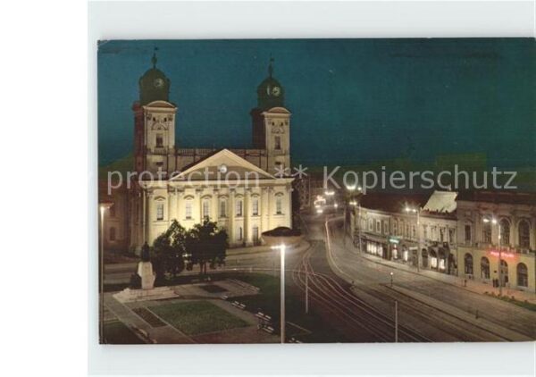 Debrecen Debrezin Kossuth Lajos Platz mit reformierter Ki