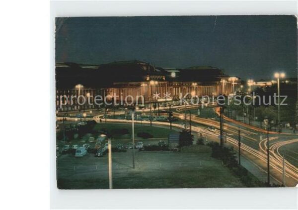 Leipzig Hauptbahnhof bei Nacht